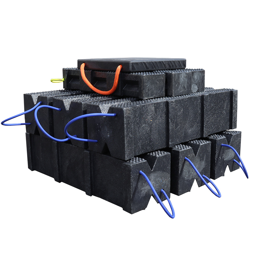 AME 15255 10 Piece Stacking Cribbing Kit with Jack Plate (1)