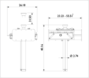AC Hydraulic Air Hydraulic Single Ram Pit Jack, 20 Ton - Image 4