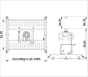 AC Hydraulic Air Hydraulic Floor Pit Jack in Rails, 15 Ton - Image 3
