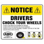 Wheel Chock Notice Sign, Aluminum
