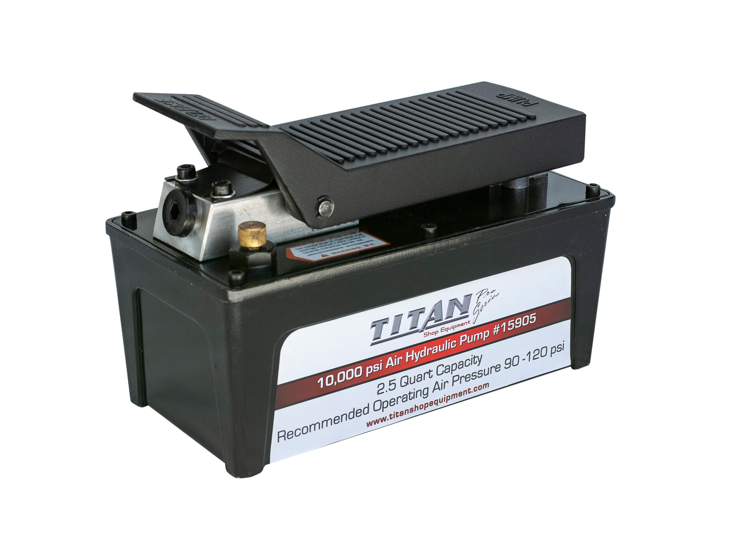 2.5 Quart Titan Air Hydraulic Pump, 10,000 PSI - Image 2