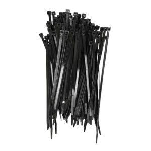 8" Zip Ties, Black, 100 Pack